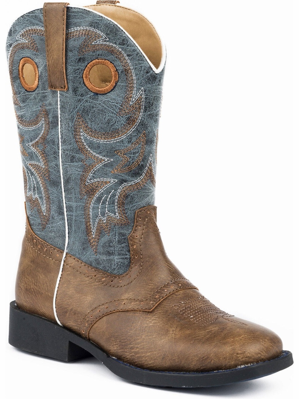 Roper Kids Two-Tone Blue and Brown Cowboy Boot